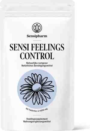 Foto: Sensipham sensi feelings control rustgevend voedingssupplement bij stress burnout concentratie onrust emoties agressie natuurlijk 90 tabletten 1000 mg