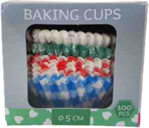 Foto: Papieren cupcake cups assorti multicolor papier 5 cm maat s