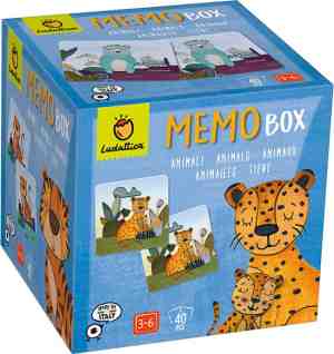 Foto: Ludattica memory  memobox dieren 123x123x118cm met 40 kaartjes en instructies 3