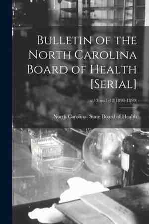 Foto: Bulletin of the north carolina board of health serial v 13