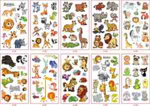 Foto: Dieren tattoo stickers   5 vellen   jungle dieren plakplaatjes   tijdelijke tatoeages   kinder tattoos   neptattoo   tijdelijke tattoo   traktatie   jungle   tattoo voor kinderen   plaktattoo dieren   meisjes tattoo   jongens tattoo