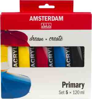 Foto: Amsterdam standard series acrylverf primaire set 5 x 120 ml