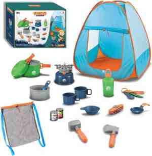 Foto: Nixnix kinder speelgoed camping tent 21 delig kampeerset kampeer vakantie