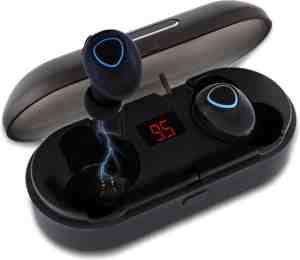 Foto: Draadloze oordopjes   wireless bluetooth 5 0 earbuds   met oplaadcase   waterproof   zwart