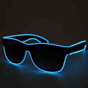 Foto: Led bril blauw donker   lichtgevende bril   bril met led verlichting   bril met licht   feestbril   party bril