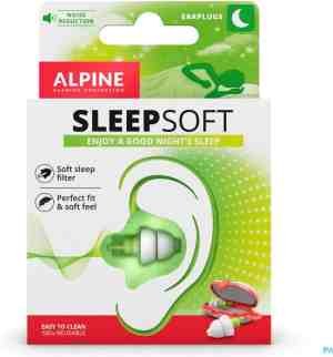 Foto: Alpine sleepsoft   geluiddempende oordoppen voor slapen   dempt snurkgeluid   anti snur oordopjes   snr 25 db   1 paar