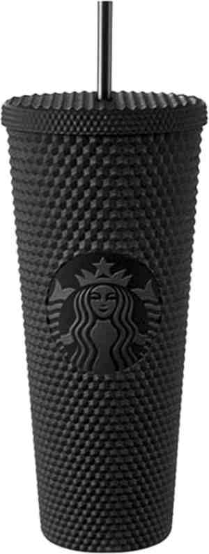 Foto: Starbucks beker black matte tumbler drinkbeker met rietje en deksel herbruikbaar ijskoffie milkshake limited edition