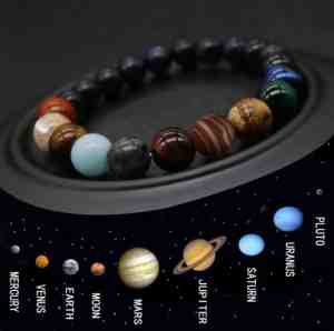 Foto: Wisegoods chakra armband kralen voor mannen en vrouwen   diverse kleuren natuursteen   planeet   20 cm   elastisch