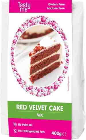 Foto: Red velvet cake mix glutenvrij 400g   glutenvrij bakken   tasty me