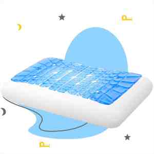 Foto: Sleep comfy gel traagschuim serie hoofdkussen met koelgel 30 dagen proefslapen slaapkamer anti nekklachten x 60 40 16 cm