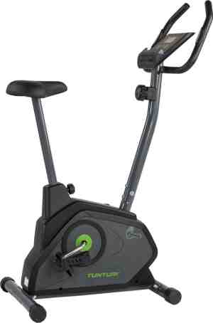 Foto: Tunturi cardio fit b30 hometrainer   fitness fiets met 8 weerstandsniveaus   voorzien van tablethouder en transportwielen