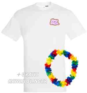 Foto: T shirt happy together regenboog klein love for all gay pride regenboog lhbti wit maat xl