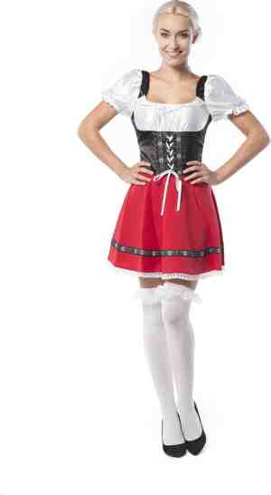 Foto: Partyxclusive dirndl martina dames polyester rood mt s