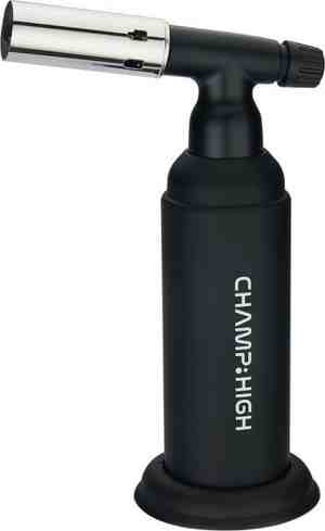 Foto: Champ high torch gas brander double jet flame butaan aansteker zwart