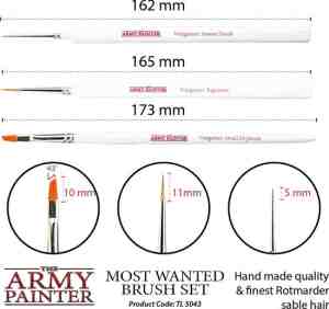 Foto: The army painter wargamer most wanted brush set of 3 miniature paint brushes insane detail regiment and small drybrush