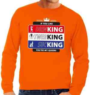 Foto: Oranje kingsday if you like   sweater voor heren   koningsdag kleding xl