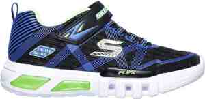 Foto: Skechers flex glow jongens sneakers   black blue lime   maat 28