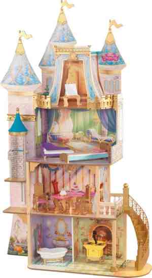 Foto: Kidkraft disney princess royal celebration houten poppenhuis met 11 accessoires voor poppen van 30 cm