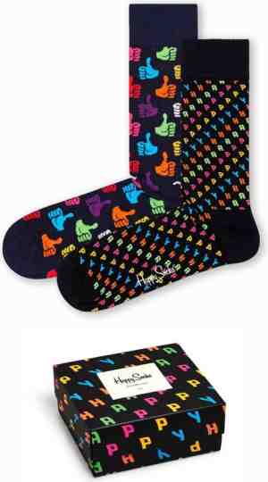 Foto: Happy socks   unisex 2 pack happy gift box sokken   36 40