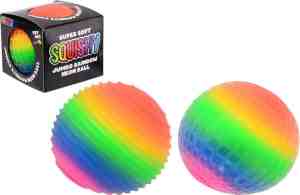 Foto: Jumbo rainbow bal 10 cm   regenboog stressbal knijpbal   1 exemplaar   voor kinderen en volwassenen   voor de hand   fidget