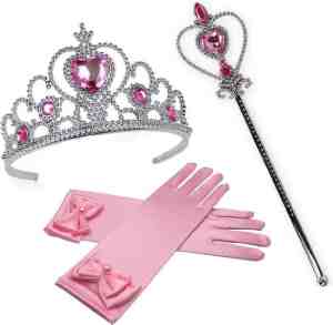 Foto: Het betere merk prinsessen accessoireset   tiara handschoenen toverstaf   3 jaar   roze
