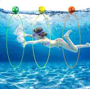 Foto: 3 stuks duikspeelgoed duikringen voor onderwater zwembadspeelgoed onderwaterspeelgoed kinderen waterzwemmen