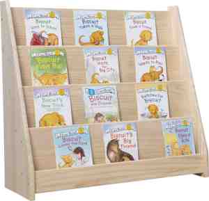 Foto: Hoogwaardig massief hout kinderboekenrek 4 laags   80cm80cm33cm   boekenkast voor kinderen   bookcase  boekenplank   kinderkamerkast   speelgoedrek   opbergrek   organizer   speelgoedkast   boekenrek