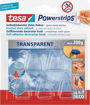 Foto: Tesa 58900 powerstrips deco haken transparant   5 stuks