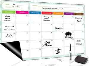 Foto: Brute strength   magnetisch weekplanner whiteboard 8   a3   planbord   familieplanner   gezinsplanner   to do planner
