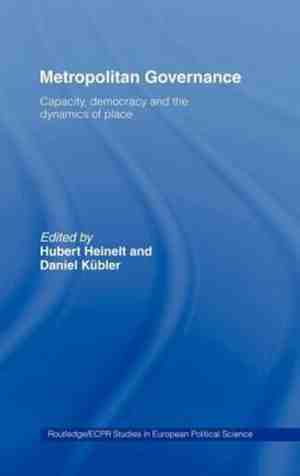 Foto: Routledgeecpr studies in european political science  metropolitan governance in the 21st century