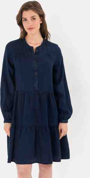 Foto: Camel active getailleerde jurk gemaakt van zuivere tencel lyocell maat womenswear xs donkerblauw