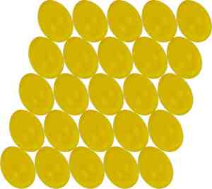 Foto: 75x stuks gele hobby knutselen eieren van plastic 4 5 cm pasen decoraties zelf decoreren
