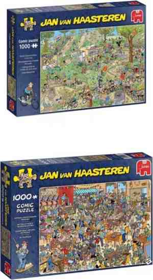 Foto: Jan van haasteren puzzelbundel   2 stuks   wk veldrijden 1000 stukjes nk puzzelen 1000 stukjes