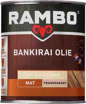 Foto: Rambo bankirai olie transparant mat voedt beschermt hout waterafstotend kleurloos 0 75l