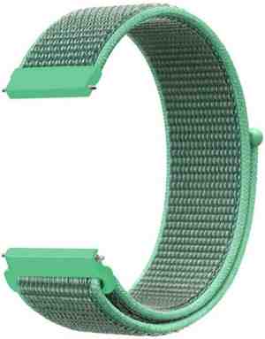 Foto: Nylon smartwatch bandje geschikt voor samsung galaxy watch 42mm nylon band mint horlogeband polsband armband
