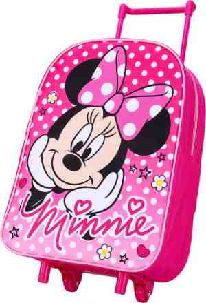 Foto: Minnie mouse polka dots trolley koffertje vakantie logeren tripjes roze