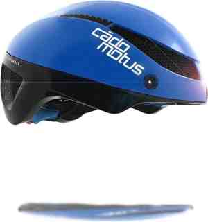 Foto: Cadomotus omega aero helm professionele aerodynamische helm schaatshelm fietshelm triathlonhelm ultra licht lage weerstand voor volwassenen maat s 50   55 cm blauw vizier optioneel