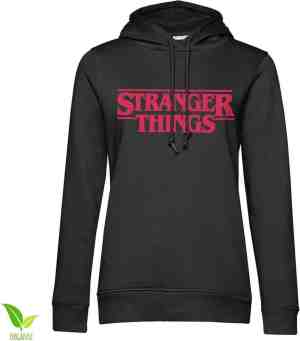Foto: Stranger things hoodie trui m logo zwart
