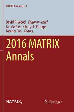 Foto: Matrix book series 2016 matrix annals