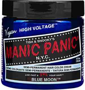 Foto: Manic panic semi permanente haarverf blue moon classic blauw