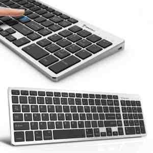 Foto: Trendfield draadloos toetsenbord   bluetooth keyboard   stille toetsen   oplaadbaar   qwerty   space grey