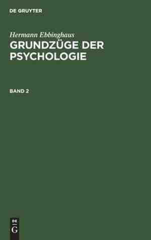 Foto: Hermann ebbinghaus grundz ge der psychologie band 2