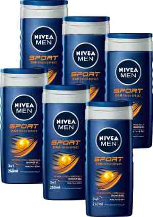 Foto: Nivea men sport   douchegel   6 x 250 ml   voordeelverpakking