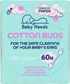 Foto: Wattenstaafjes speciaal voor babys   5x doosje 60 stuks 300 stuks   babyvriendelijk   100 katoen   schone oortjes baby   nieuwe verpakking