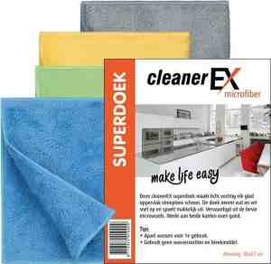 Foto: Cleanerex superdoek 3 stuks schoonmaakdoek grijs 