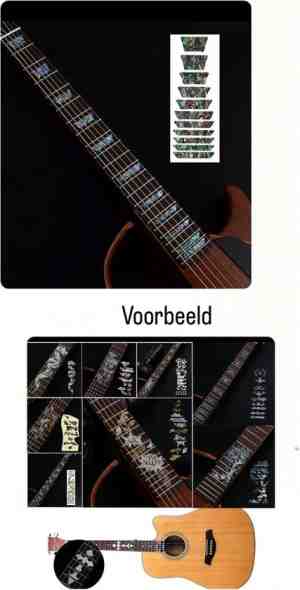 Foto: Gitaar fretboard sticker gitaar versiering   sticker chroom   personaliseer je gitaar sticker   stickertje