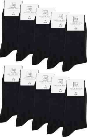 Foto: Jacob roys   zwarte sokken   9 paar   heren dames   katoen   maat 43 46   naadloos