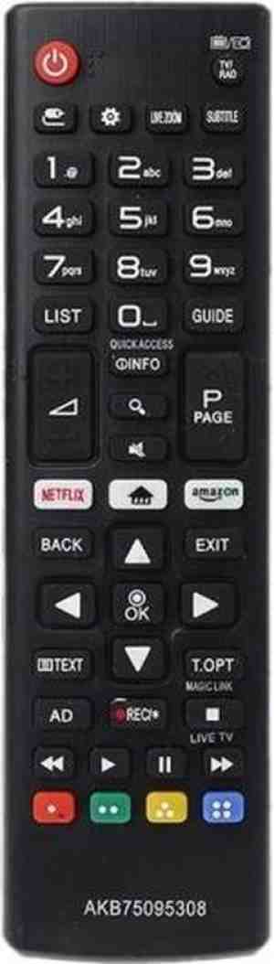 Foto: Maxvisions universele afstandsbediening geschikt voor alle lg tvs met netflix knop    zwart