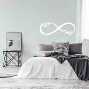Foto: Muursticker infinity you and me wit 160 x 60 cm alle muurstickers slaapkamer muursticker4sale