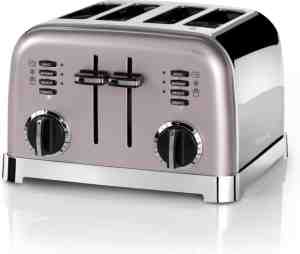 Foto: Cuisinart 4 slice toaster broodrooster cpt180pie   4 sleuven   ontdooifunctie   bagelfunctie   6 standen   roze